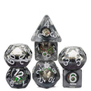 Compass Dice - 7 Piece Polyhedral Dice Set + Dice Bag - Bea DnD Games