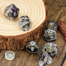Compass Dice - 7 Piece Polyhedral Dice Set + Dice Bag - Bea DnD Games