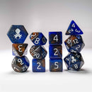 Copper River 12 Piece Glimmer Dice Set with Silver Ink + Dice Bag (Kraken Dice) - Bea DnD Games