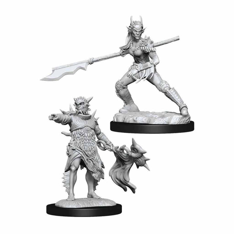 Coralhelm Commander & Halimar Wavewatch (Merfolk) - Magic the Gathering Unpainted Miniatures - Bea DnD Games