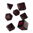 Cyberpunk RPG Dice Set 7pc polyhedral dice set by Q Workshop - Bea DnD Games