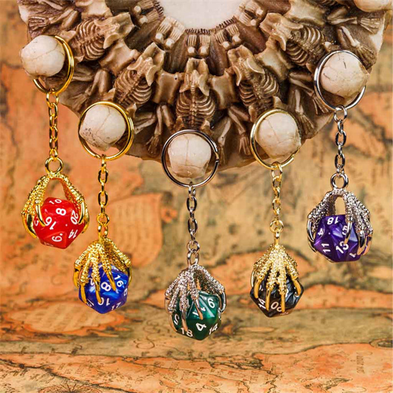 D20 Dragon Claw Keychain - Bea DnD Games