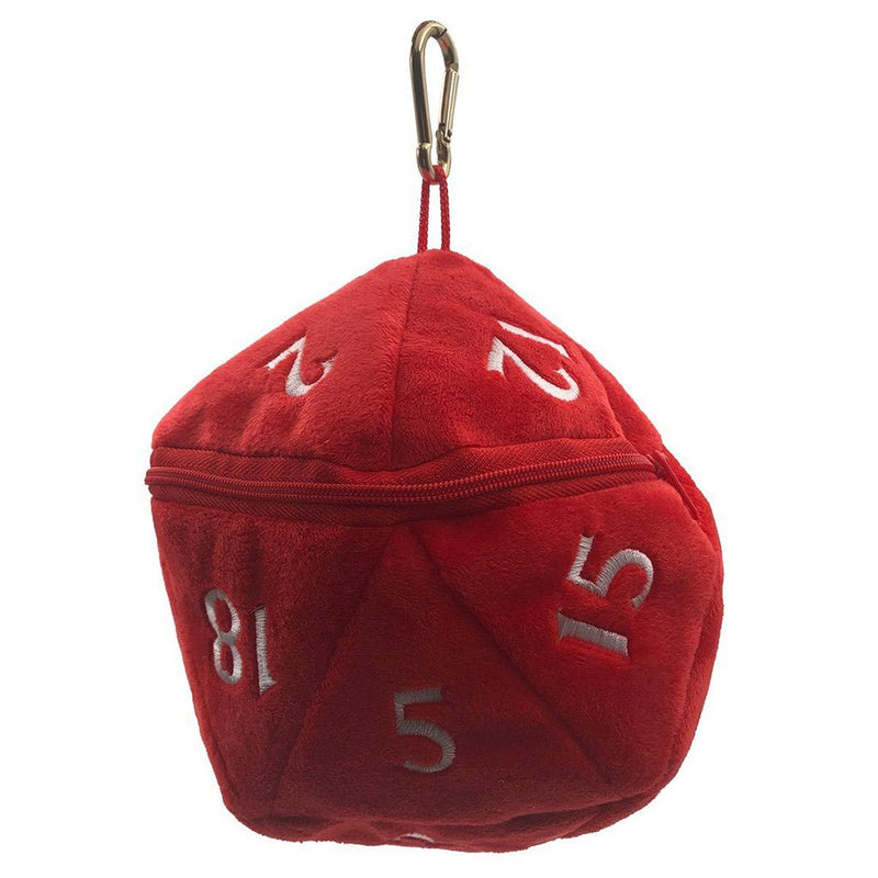 D20 Plush Dice Bag Red - Bea DnD Games