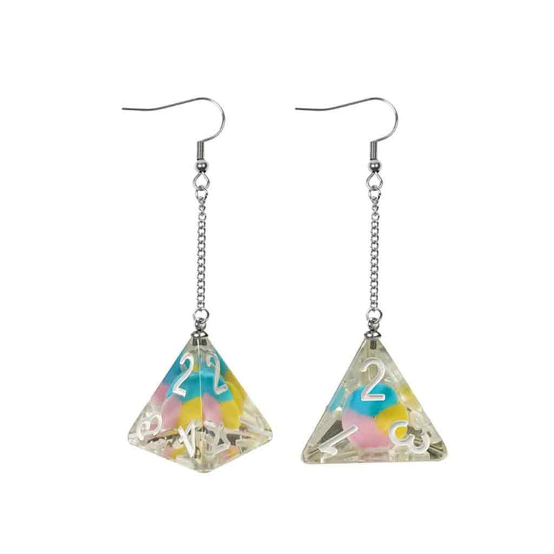 d4 Princess Lollipop Pendant Earrings - Bea DnD Games