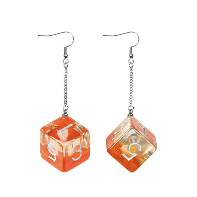 d6 Pendant Earrings - Bea DnD Games