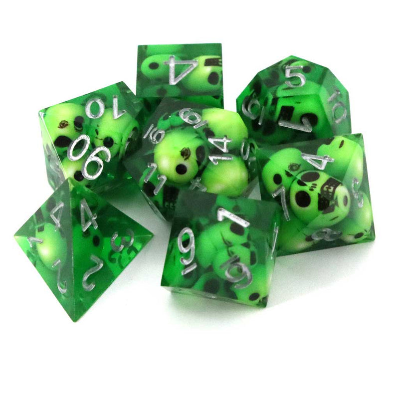 Danse Macabre Handcrafted Sharp Edge Dice Set & Dice Case - Bea DnD Games