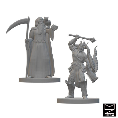 Dark Clerics | BeaMini Unpainted RPG Miniatures - Bea DnD Games