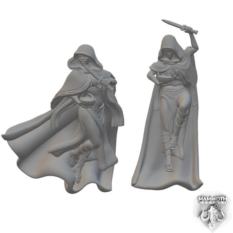 Dark Maidens | BeaMini Unpainted RPG Miniatures - Bea DnD Games