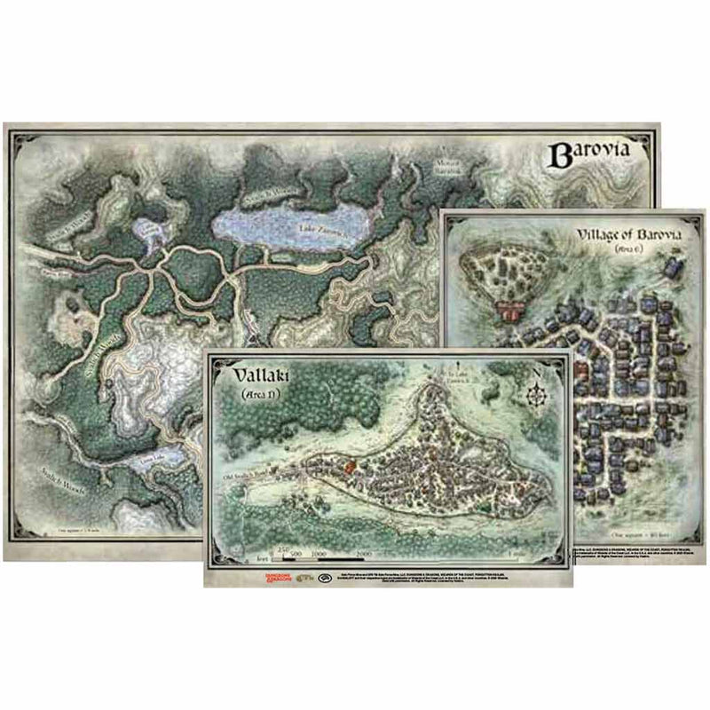 D&D Curse of Strahd Barovia Vinyl Map Set - Bea DnD Games
