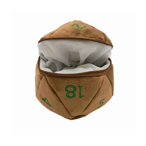 D&D D20 Plush Feywild Copper and Green Dice Bag - Bea DnD Games