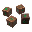 D&D Heavy Metal D6 Feywild Copper and Green Dice Set (4xd6 dice set) - Bea DnD Games