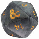 D&D Jumbo Realmspace Grey and Orange D20 Dice Plush - Bea DnD Games