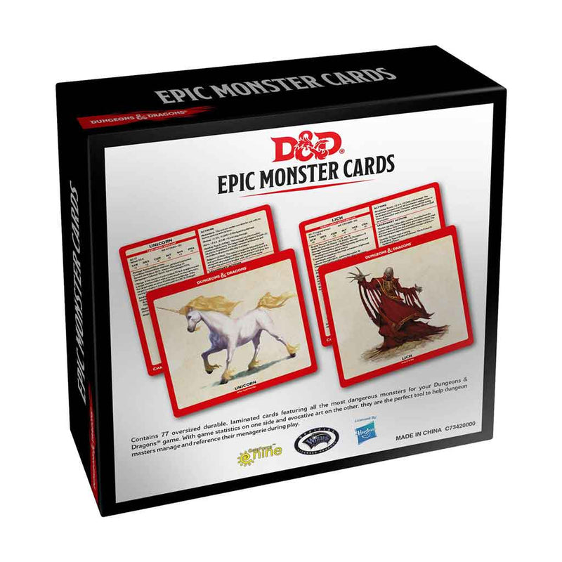 D&D Spellbook Cards Epic Monster Cards - Bea DnD Games