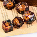 Demon Summoner - 7 Piece Polyhedral Dice Set + Dice Bag - Bea DnD Games