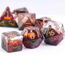 Demon Summoner - 7 Piece Polyhedral Dice Set + Dice Bag - Bea DnD Games