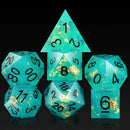 Denizens of the Deep - Handcrafted Sharp Edge Dice Set & Dice Case - Bea DnD Games