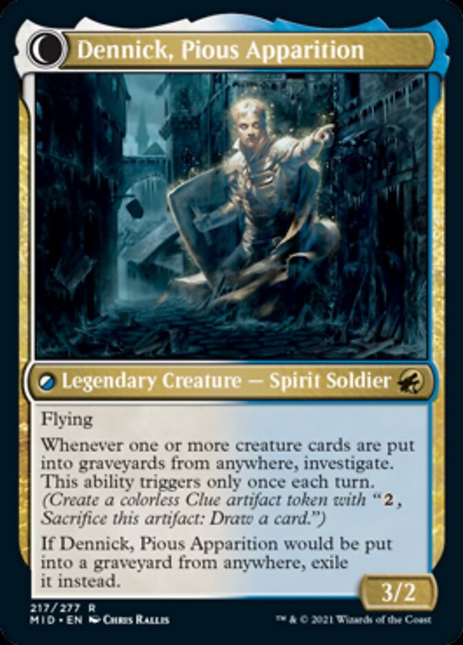 Dennick, Pious Apprentice // Dennick, Pious Apparition [Innistrad: Midnight Hunt] - Bea DnD Games