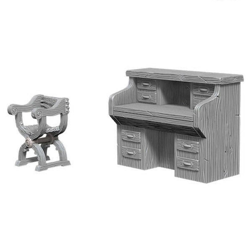 Desk & Chair Deep Cuts Unpainted Miniatures - Bea DnD Games