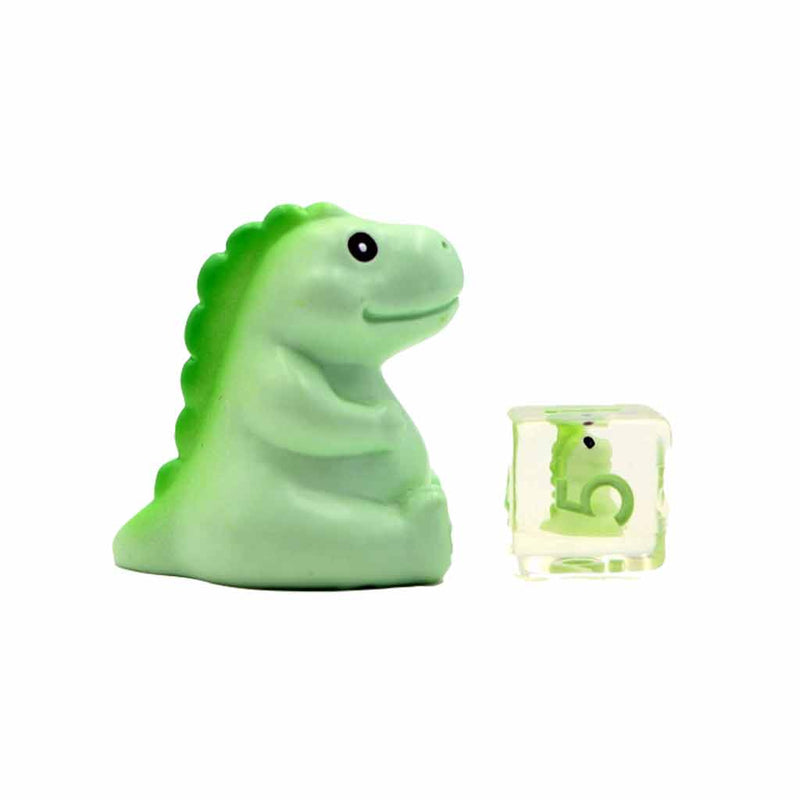 Dino Dice! - 7 Piece Polyhedral Dice Set + Dice Bag - Bea DnD Games