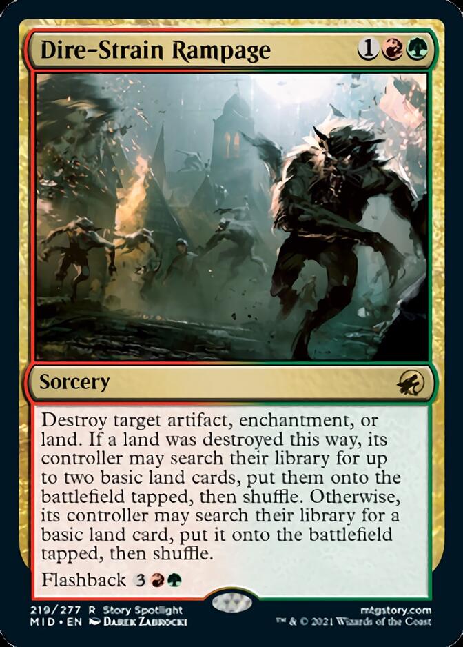 Dire-Strain Rampage [Innistrad: Midnight Hunt] - Bea DnD Games
