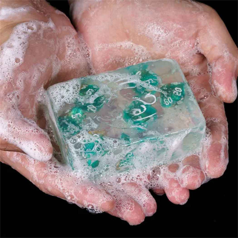 DND Dice Soap - Handmade Lemon Scent Soap with Dice Inside - Bea DnD Games