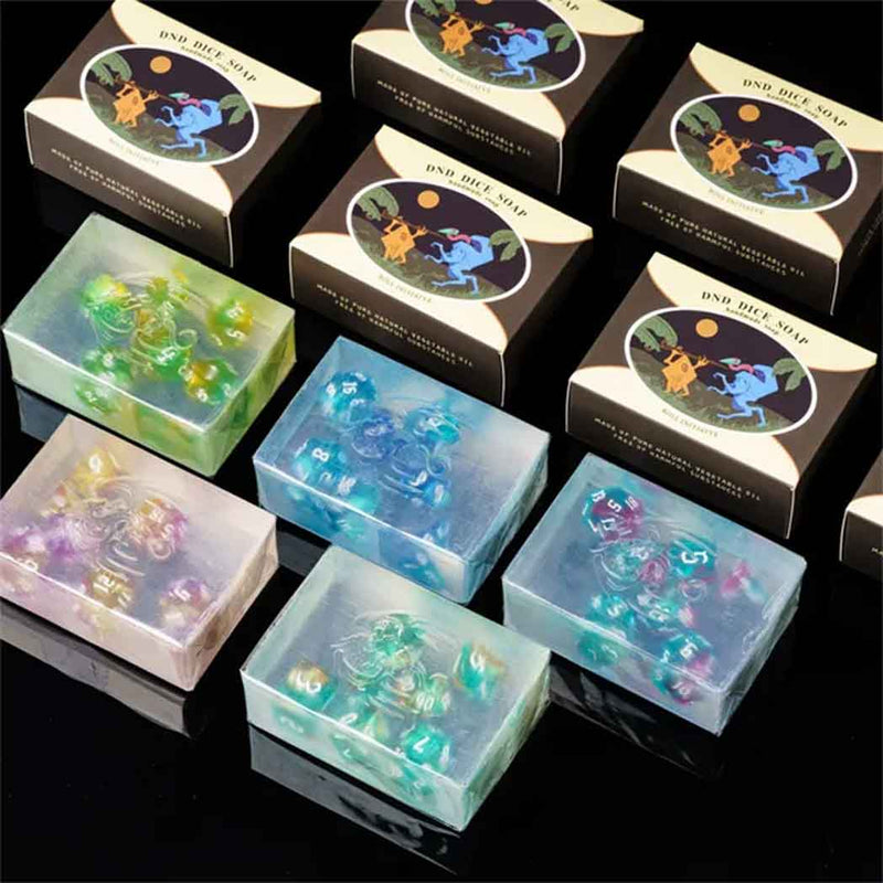 DND Dice Soap - Handmade Lemon Scent Soap with Dice Inside - Bea DnD Games