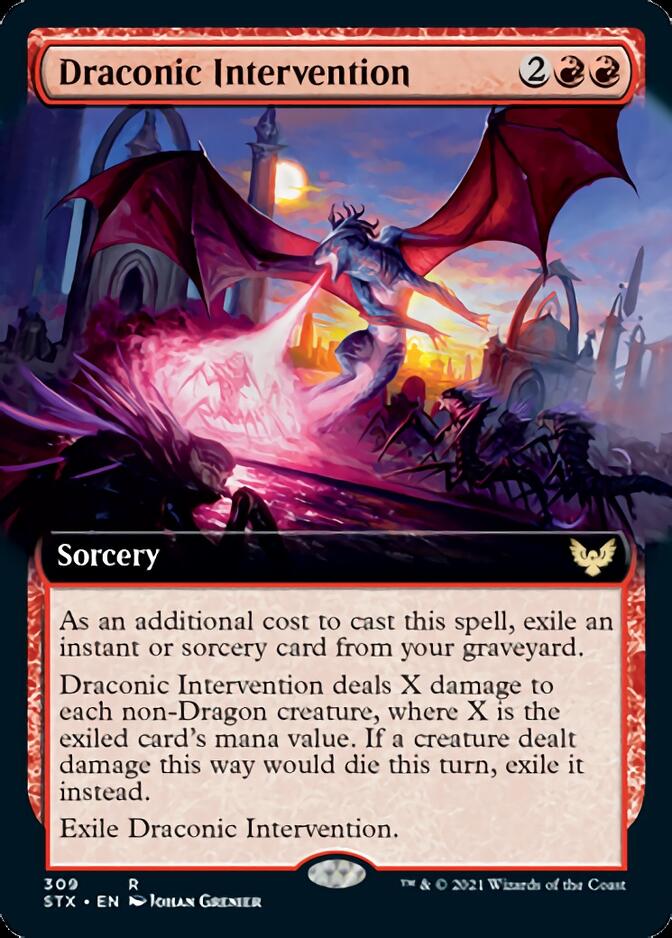 Draconic Intervention (Extended Art) [Strixhaven: School of Mages] - Bea DnD Games