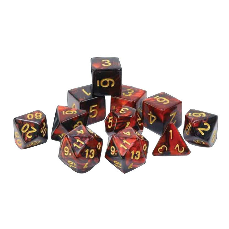 Draconic Magic 11pc Polyhedral Dice Set + Dice Bag - Bea DnD Games