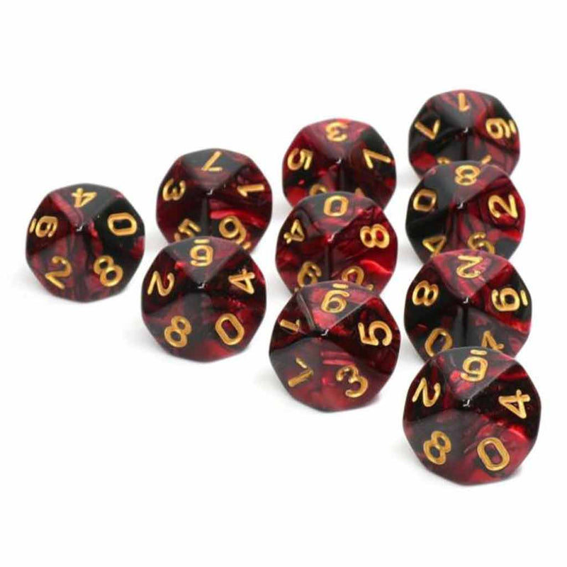 Draconic Magic d10 Dice Set (10 d10s) - Bea DnD Games
