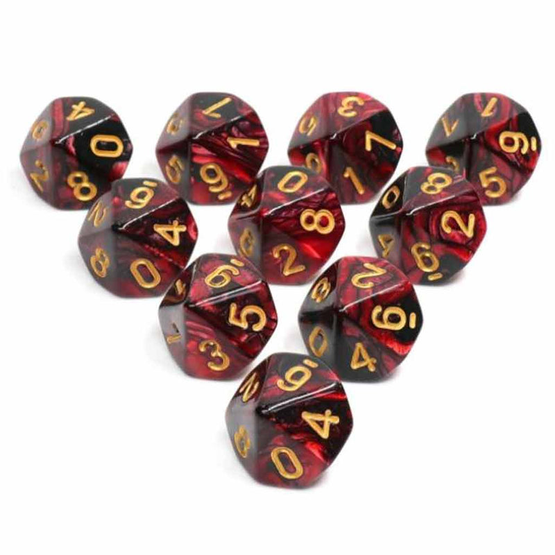 Draconic Magic d10 Dice Set (10 d10s) - Bea DnD Games