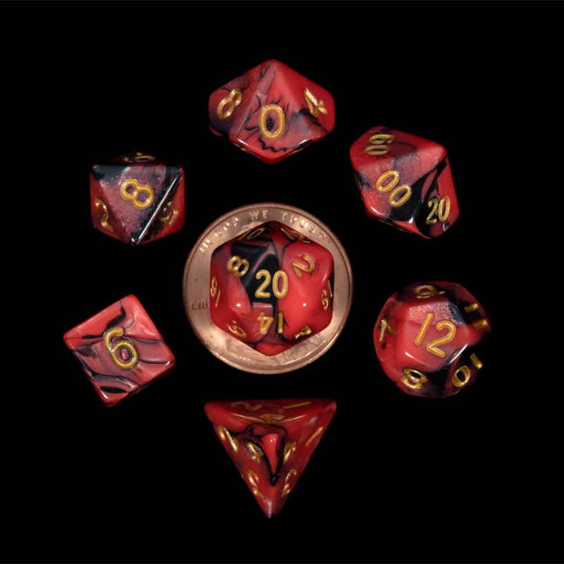 Draconic Magic Mini Polyhedral Dice Set - Bea DnD Games