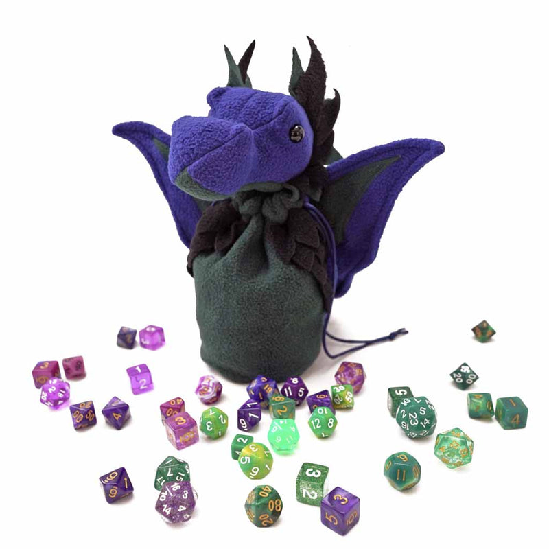 Dragon Bagons: CR10 Dragon Dice Bag - Purple/Green - Bea DnD Games