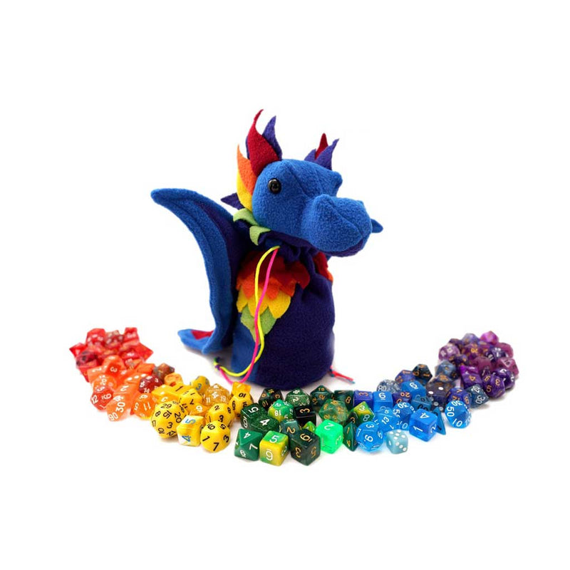 Dragon Bagons: CR10 Dragon Dice Bag - Rainbow - Bea DnD Games