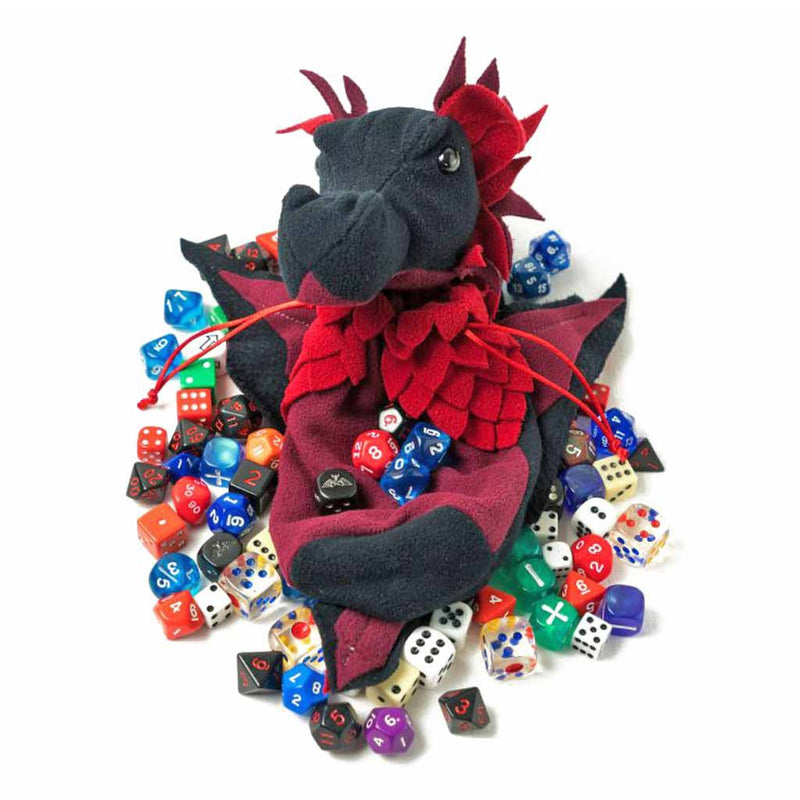 Dragon Bagons: CR10 Dragon Dice Bag - Red/Black - Bea DnD Games