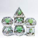 Dragon Hatchery Handcrafted Sharp Edge Dice Set & Dice Case - Bea DnD Games