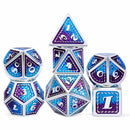 Dragonborn Master 7 Piece Metal Polyhedral Dice Set & Dice Case - Bea DnD Games
