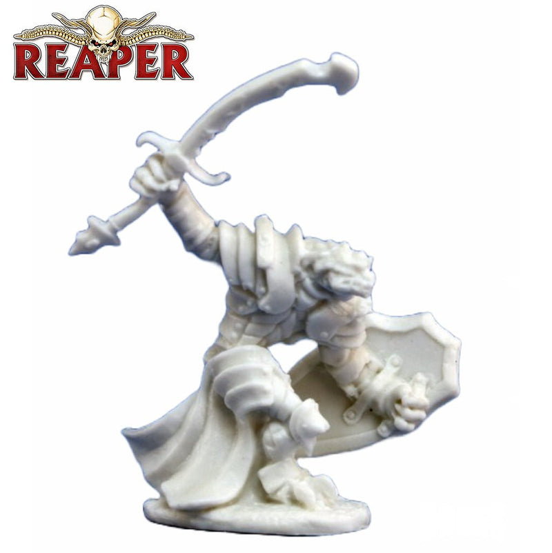 Dragonman Warrior - Dark Heaven Bones Unpainted Miniatures by Reaper Miniatures - Bea DnD Games