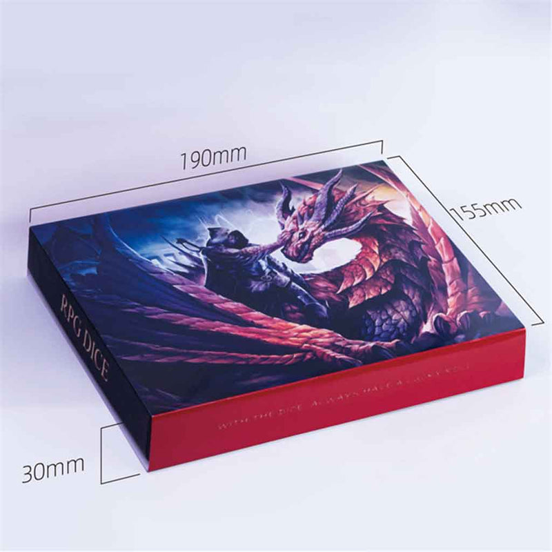 Dragons and Warriors Dice Gift Set - Gift Box of 5 Random Sets of Resin Dice - Bea DnD Games