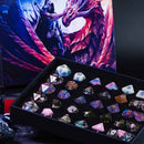 Dragons and Warriors Dice Gift Set - Gift Box of 5 Random Sets of Resin Dice - Bea DnD Games