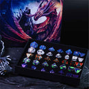 Dragons and Warriors Metal Dice Gift Set - Gift Box of 5 Random Sets of Metal Dice - Bea DnD Games