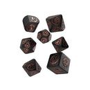 Dragons Black & Copper 7pc Polyhedral Dice Set by Q Workshop - Bea DnD Games