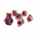 Dragons Blood - 7 Piece Polyhedral Dice Set + Dice Bag - Bea DnD Games