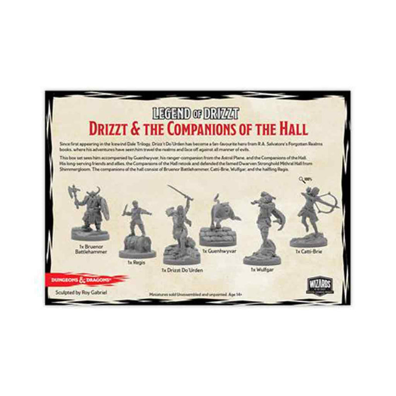 Drizzt & The Companions of the Hall D&D Collectors Series Unpainted Miniatures - Bea DnD Games
