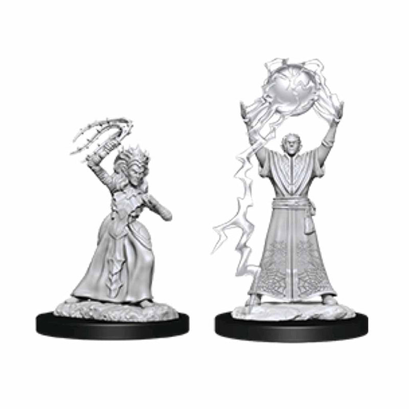 Drow Mage & Drow Priestess Nolzur's Marvelous Unpainted Miniatures - Bea DnD Games