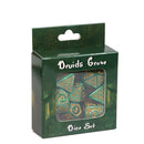 Druids Grove - 7 Piece Polyhedral Dice Set + Dice Bag - Bea DnD Games