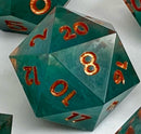DTealy - New Zealand Made Handcrafted Dice Set by Tui Dice - Bea DnD Games