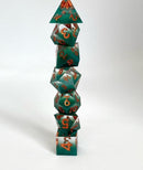 DTealy - New Zealand Made Handcrafted Dice Set by Tui Dice - Bea DnD Games