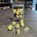 Duckling Dice - 7 Piece Polyhedral Dice Set + Dice Bag - Bea DnD Games
