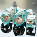 Ducky Dice - 7 Piece Polyhedral Dice Set + Dice Bag - Bea DnD Games