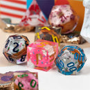 Dungeon Donuts - Handcrafted Sharp Edge Dice Set & Dice Case - Bea DnD Games